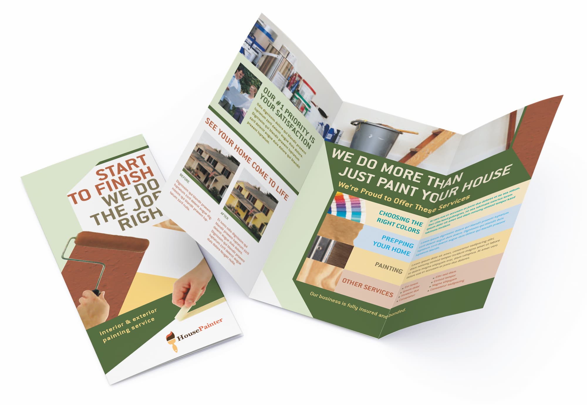quad fold brochure illustrator templates