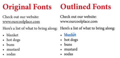 outlined fonts