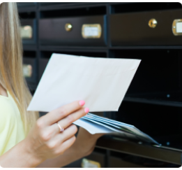 Consumers bring in their mail